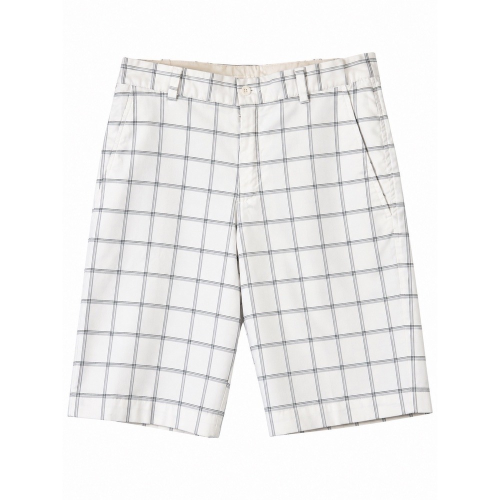 Nike Golf Tour Performance 30 White Plaid Dri‎ Fit Stretch Golf Shorts